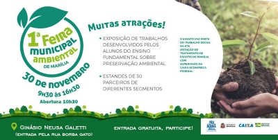 Feira Municipal Ambiental será realizada neste sábado no ginásio da avenida Santo Antônio
