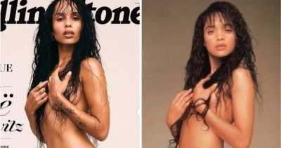 Zoe Kravitz recria foto nua de sua mãe em revista 