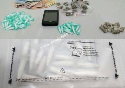 Duas pessoas são presas por tráfico de drogas