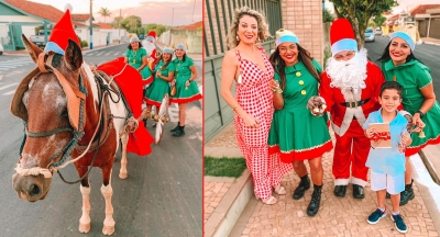Echaporã: Papai Noel entrega presentes para crianças que mais leram livros na Biblioteca