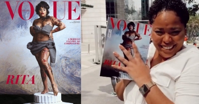 1ª modelo plus size e negra é capa da Vogue Brasil e comemora