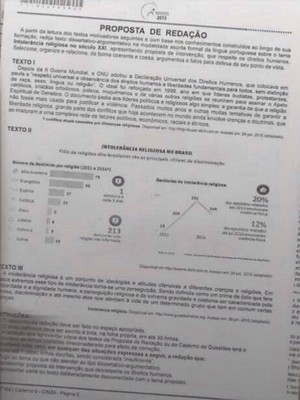 Novo boato de vazamento da redação do Enem.