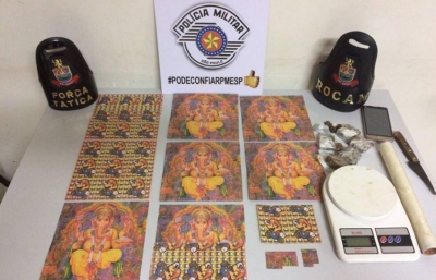 Polícia Militar apreende mais de 7 mil selos de LSD na região