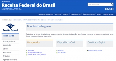 Receita libera programa do Imposto de Renda 