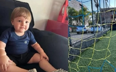 Polícia investiga morte de menino de 1 ano após acidente em campo de futebol de creche