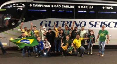 Caravanas de Marília, Tupã e região chegam em SP para manifestação