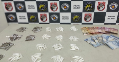 Saco de arroz suspeito leva Força Tática a apreender drogas