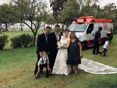 Secretaria de Saúde apura ambulância do Samu em festa de casamento