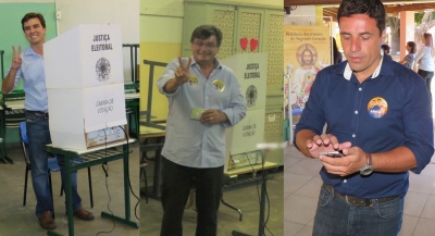 Daniel, Juliano e Vinicius já votaram. Sondagem indica equilíbrio de votos