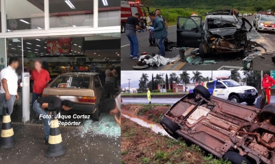 Domingo com acidentes em Marília e região