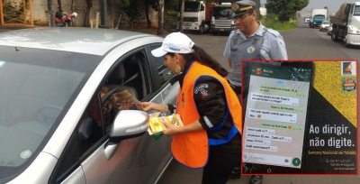 Campanha orienta motoristas na rodovia