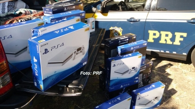 PRF apreende contrabando de eletrônicos na BR-153
