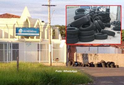 Pneus são abandonados e preocupam moradores