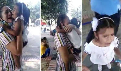 Menina chora abraçando mãe adotiva e implora para não ser devolvida à família biológica