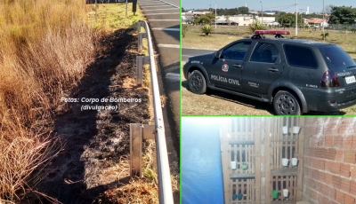 Bombeiros prendem quatro pessoas ao apagar incêndios. Dois deles colocando fogo