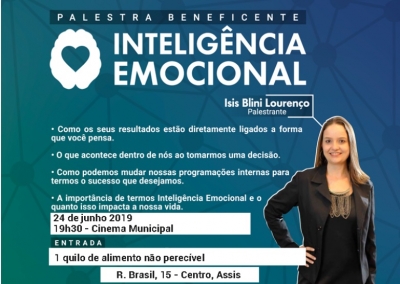 Inteligência emocional é tema de conferência aberta em Assis