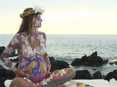 Mulher planeja parto no mar com 