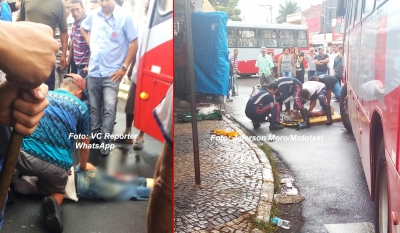 Homem é atropelado por ônibus no terminal
