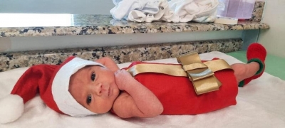 Prematuras de Santa Casa da região ganham ensaio fotográfico de Natal