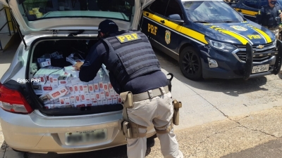 Contrabando: operação apreende carga de cigarros, na região