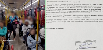 Júlio Mesquita: trabalhadores reclamam do reajuste da tarifa de ônibus até Marília