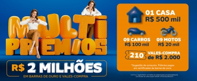 Promoção Multiprêmios Tauste: concorra a R$ 2 milhões em prêmios