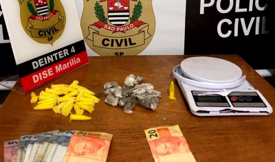 Moça faz entrega de drogas e acaba presa pela DISE de Marília