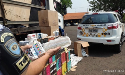 TOR apreende carga de anabolizantes, remédios para impotência sexual e cigarros contrabandeados