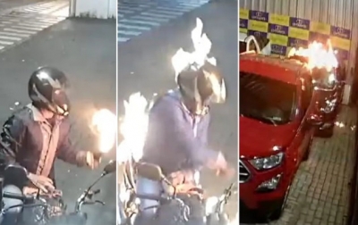 Motociclista que pegou fogo ao tentar incendiar loja de veículos é identificado pela polícia