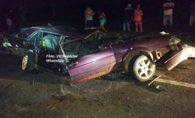 Acidente na BR-153 deixa sete feridos e interrompe rodovia