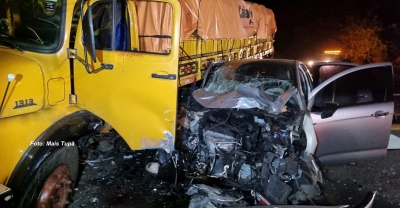 Quatro pessoas ficam feridas em acidente na SP-294