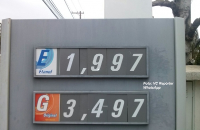 Preço do Etanol em Marília agora chega a R$ 1,99