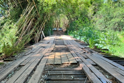 Reconstrução da ponte na vicinal do distrito de Dirceu é iniciada