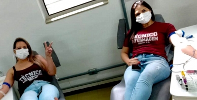Curso Técnico em Enfermagem da Unimar arrecada mais de 100 bolsas de sangue 