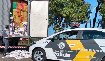 Polícia Rodoviária apreende mais um contrabando de cigarros