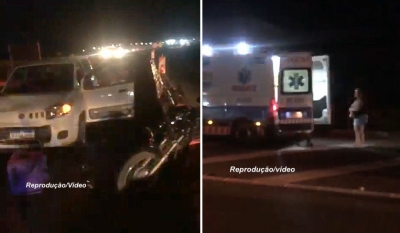 Acidente envolvendo carro e moto deixa dois feridos na SP-294 em Marília