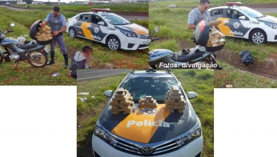 Polícia Rodoviária apreende mais de 22 kg de maconha em moto