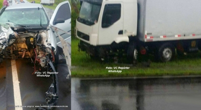 Chuva causa acidente na SP-294 e fere motorista