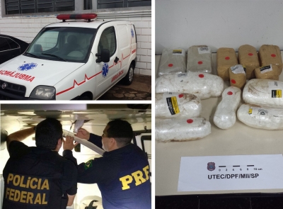 Polícia apreende cocaína em ambulância