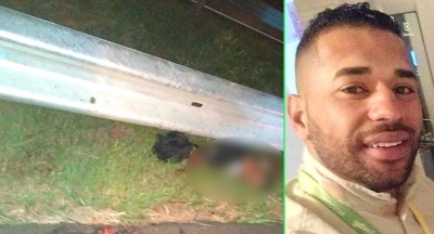 Câmeras de segurança registram acidente que cortou corpo de motociclista