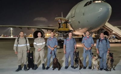 Bombeiros, médicos e cães farejadores do Brasil auxiliam no resgate de vítimas na Turquia e Siria