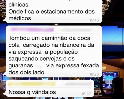 Pegadinha sobre acidente na Via Expressa tumultua Whatsapp