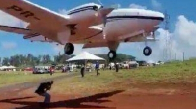 Avião quase atropela homem em pista de pouso da Agrishow 