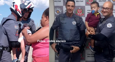  Policiais militares salvam criança engasgada em Garça