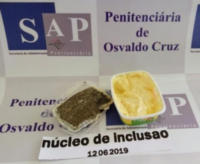 Mãe despacha por sedex maconha em pote de margarina para filho preso