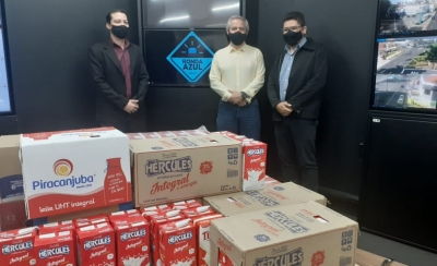 Ronda Azul: Fundo Social de Solidariedade recebe doação de leite