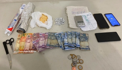 Homem é preso pela PM por tráfico de drogas em Garça