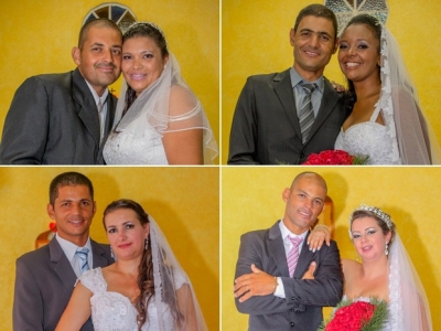 Quatro irmãos fazem casamento coletivo