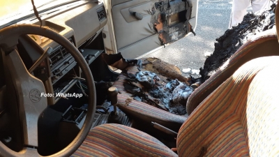 Incendiário? Criminoso furta e coloca fogo em carros na zona norte de Marília