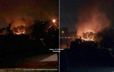 Incêndio em casa na zona Oeste mobiliza Bombeiros